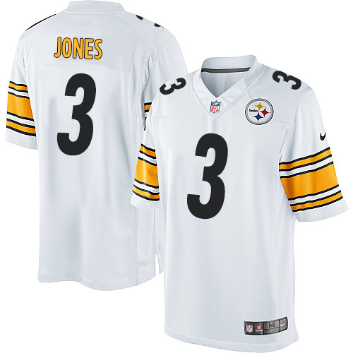 Men's Limited Landry Jones Nike Jersey White Road - #3 NFL Pittsburgh Steelers